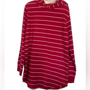 Tag Red and White Striped Long Sleeve Tee